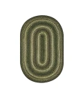 Homespice Decor Jute Braided Pinecone Green 502742 27 in. X 45 in. Oval Rug