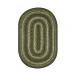 Homespice Decor Jute Braided Pinecone Green 505743 6 ft. X 9 ft. Oval Rug
