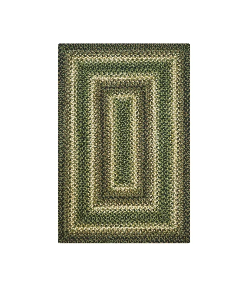 Homespice Decor Jute Braided Pinecone Green 519740 22 in. X 72 in. Rect Rug