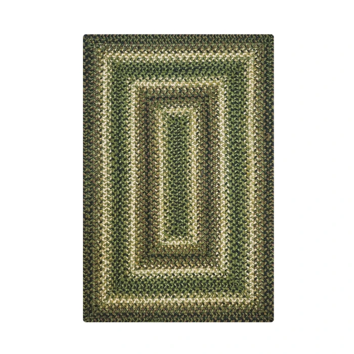 Homespice Decor Jute Braided Pinecone Green 515742 6 ft. X 9 ft. Rect Rug