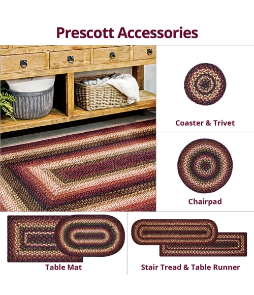 Homespice Decor Jute Braided Prescott Black 502568 27 in. X 45 in. Oval Rug