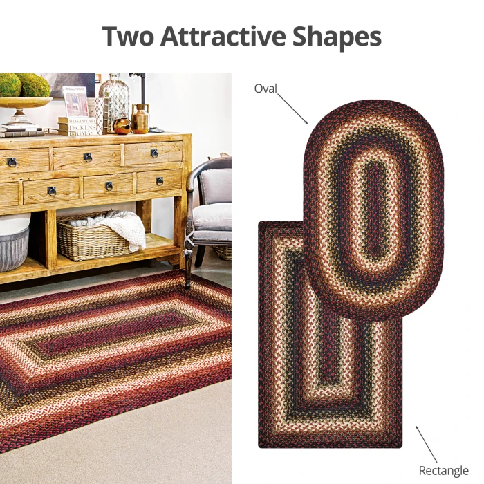 Homespice Decor Jute Braided Prescott Black 513564 4 ft. X 6 ft. Rect Rug