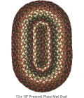 Homespice Decor Jute Braided Accessories Prescott Black 240055PS 13 in. X 19 in. Set of 4 Oval Rug