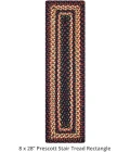 Homespice Decor Jute Braided Accessories Prescott Black 240115PS 8 in. X 28 in. Set of 2 Rect Rug