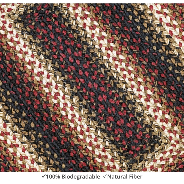 Homespice Decor Jute Braided Accessories Prescott Black 240147PS 8 in. X 28 in. Set of 13 Rect Rug