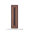 Homespice Decor Jute Braided Accessories Prescott Black 572561 11 in. X 36 in. Rect Rug