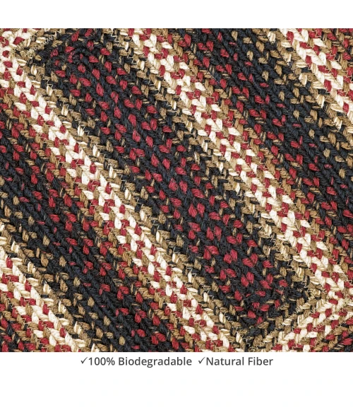 Homespice Decor Jute Braided Accessories Prescott Black 572561 11 in. X 36 in. Rect Rug