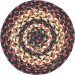 Homespice Decor Jute Braided Accessories Prescott Black 240023PS 8 in. Set of 3 Round Rug