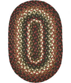 Homespice Decor Jute Braided Accessories Prescott Black 240055PS 13 in. X 19 in. Set of 4 Oval Rug