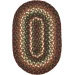 Homespice Decor Jute Braided Accessories Prescott Black 240055PS 13 in. X 19 in. Set of 4 Oval Rug