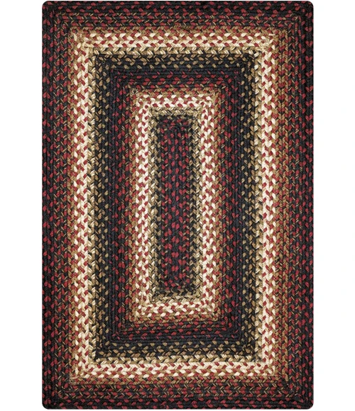 Homespice Decor Jute Braided Accessories Prescott Black 240071PS 13 in. X 19 in. Set of 4 Rect Rug