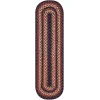 Homespice Decor Jute Braided Accessories Prescott Black 240099PS 8 in. X 28 in. Set of 2 Oval Rug