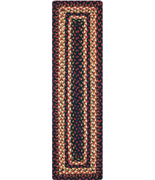 Homespice Decor Jute Braided Accessories Prescott Black 240115PS 8 in. X 28 in. Set of 2 Rect Rug