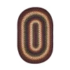 Homespice Decor Jute Braided Prescott Black 501561 20 in. X 30 in. Oval Rug