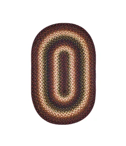 Homespice Decor Jute Braided Prescott Black 501561 20 in. X 30 in. Oval Rug