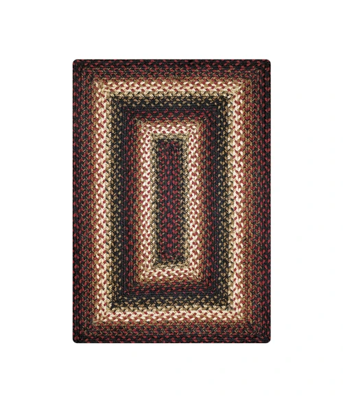 Homespice Decor Jute Braided Prescott Black 513564 4 ft. X 6 ft. Rect Rug