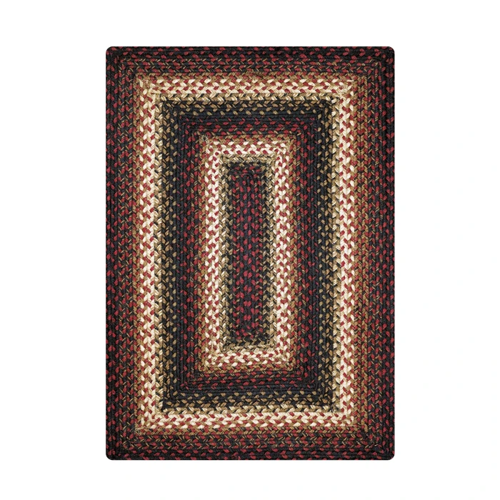 Homespice Decor Jute Braided Prescott Black 513564 4 ft. X 6 ft. Rect Rug