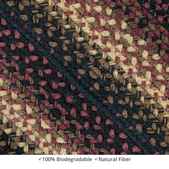 Homespice Decor Jute Braided Prescott Black 513564 4 ft. X 6 ft. Rect Rug