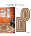 Homespice Decor Cotton Braided Pumpkin Pie Red 410160 27 in. X 45 in. Rect Rug