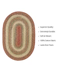 Homespice Decor Cotton Braided Pumpkin Pie Red 404169 5 ft. X 8 ft. Oval Rug
