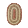 Homespice Decor Cotton Braided Pumpkin Pie Red 403162 4 ft. X 6 ft. Oval Rug