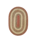 Homespice Decor Cotton Braided Pumpkin Pie Red 404169 5 ft. X 8 ft. Oval Rug