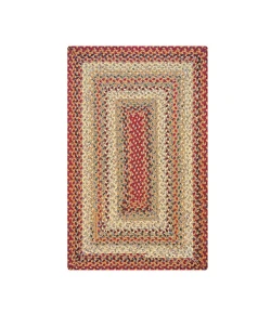 Homespice Decor Cotton Braided Pumpkin Pie Red 410160 27 in. X 45 in. Rect Rug