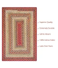 Homespice Decor Cotton Braided Pumpkin Pie Red 413161 4 ft. X 6 ft. Rect Rug