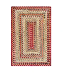 Homespice Decor Cotton Braided Pumpkin Pie Red 454164 20 in. X 30 in. Rect Rug