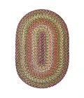 Homespice Decor Ultra Durable Braided Rainforest Green 306166 8 ft. X 10 ft. Oval Rug
