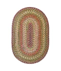 Homespice Decor Ultra Durable Braided Rainforest Green 303165 4 ft. X 6 ft. Oval Rug