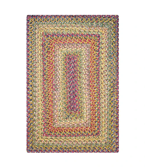 Homespice Decor Ultra Durable Braided Rainforest Green 329165 22 in. X 72 in. Rect Rug