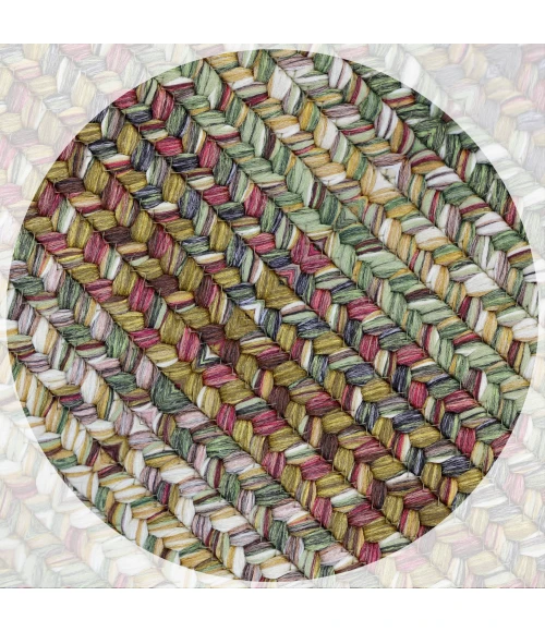 Homespice Decor Ultra Durable Braided Rainforest Green 303165 4 ft. X 6 ft. Oval Rug