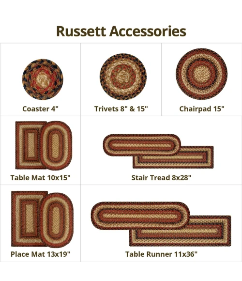 Homespice Decor Jute Braided Russett Beige 504043 5 ft. X 8 ft. Oval Rug