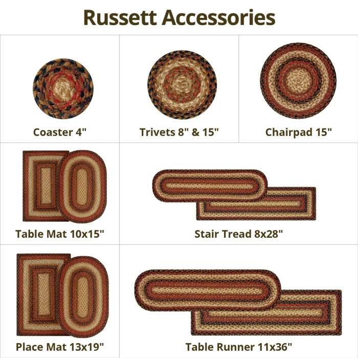 Homespice Decor Jute Braided Russett Beige 506047 8 ft. X 10 ft. Oval Rug