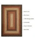 Homespice Decor Jute Braided Russett Beige 511041 20 in. X 30 in. Rect Rug