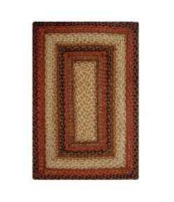 Homespice Decor Jute Braided Russett Beige 511041 20 in. X 30 in. Rect Rug