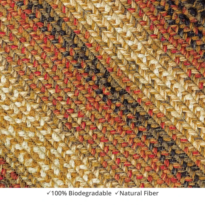 Homespice Decor Jute Braided Russett Beige 515049 6 ft. X 9 ft. Rect Rug
