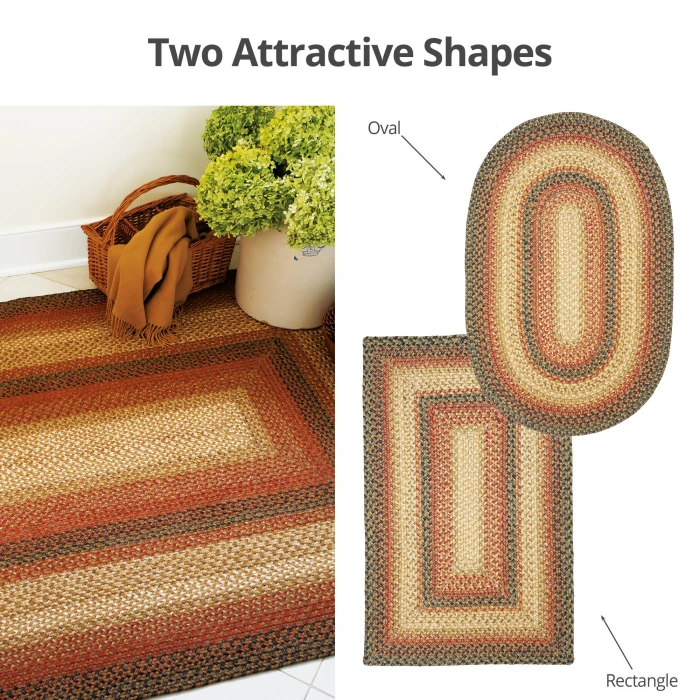 Homespice Decor Jute Braided Russett Beige 515049 6 ft. X 9 ft. Rect Rug
