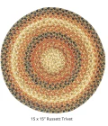 Homespice Decor Jute Braided Accessories Russett Beige 240165PS 15 in. Set of 6 Round Rug