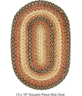 Homespice Decor Jute Braided Accessories Russett Beige 240049PS 13 in. X 19 in. Set of 4 Oval Rug