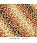Homespice Decor Jute Braided Accessories Russett Beige 240049PS 13 in. X 19 in. Set of 4 Oval Rug