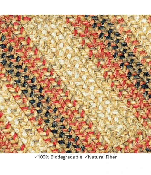 Homespice Decor Jute Braided Accessories Russett Beige 240065PS 13 in. X 19 in. Set of 4 Rect Rug