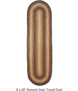 Homespice Decor Jute Braided Accessories Russett Beige 240125PS 8 in. X 28 in. Set of 13 Oval Rug