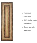 Homespice Decor Jute Braided Accessories Russett Beige 240141PS 8 in. X 28 in. Set of 13 Rect Rug