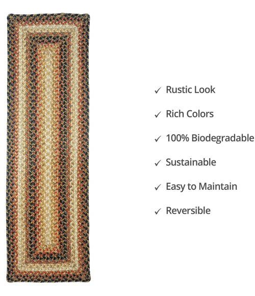 Homespice Decor Jute Braided Accessories Russett Beige 240141PS 8 in. X 28 in. Set of 13 Rect Rug