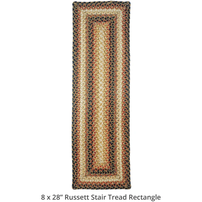 Homespice Decor Jute Braided Accessories Russett Beige 240141PS 8 in. X 28 in. Set of 13 Rect Rug