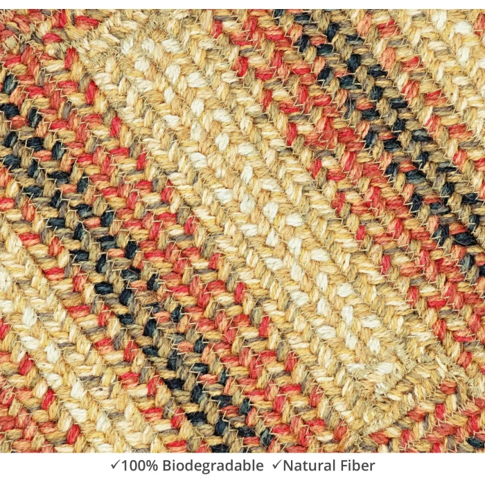 Homespice Decor Jute Braided Accessories Russett Beige 240141PS 8 in. X 28 in. Set of 13 Rect Rug