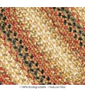 Homespice Decor Jute Braided Accessories Russett Beige 571045 11 in. X 36 in. Oval Rug