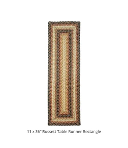Homespice Decor Jute Braided Accessories Russett Beige 572042 11 in. X 36 in. Rect Rug